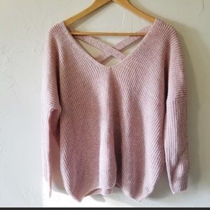 Oversized pink sweater